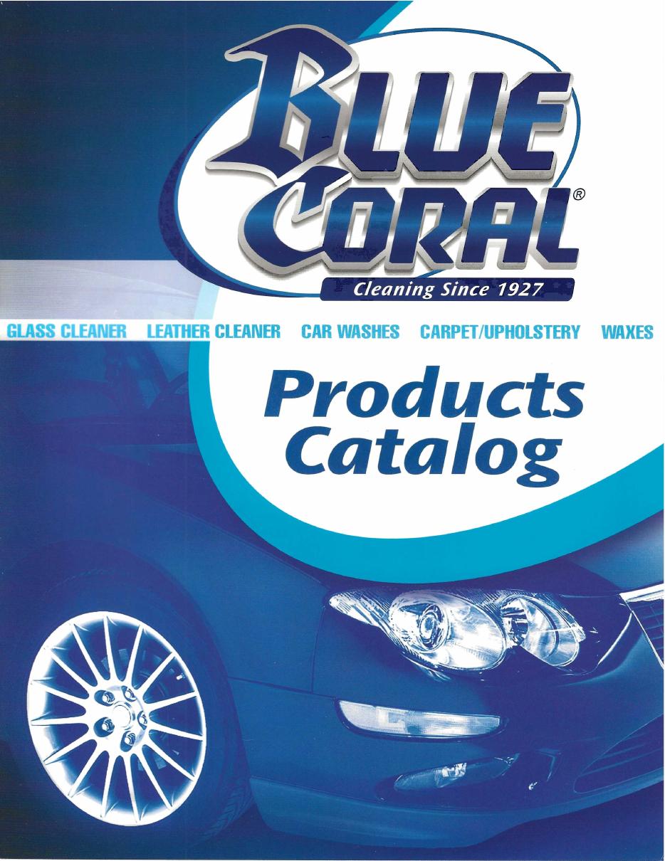 Cover of the Blue Coral products catalog